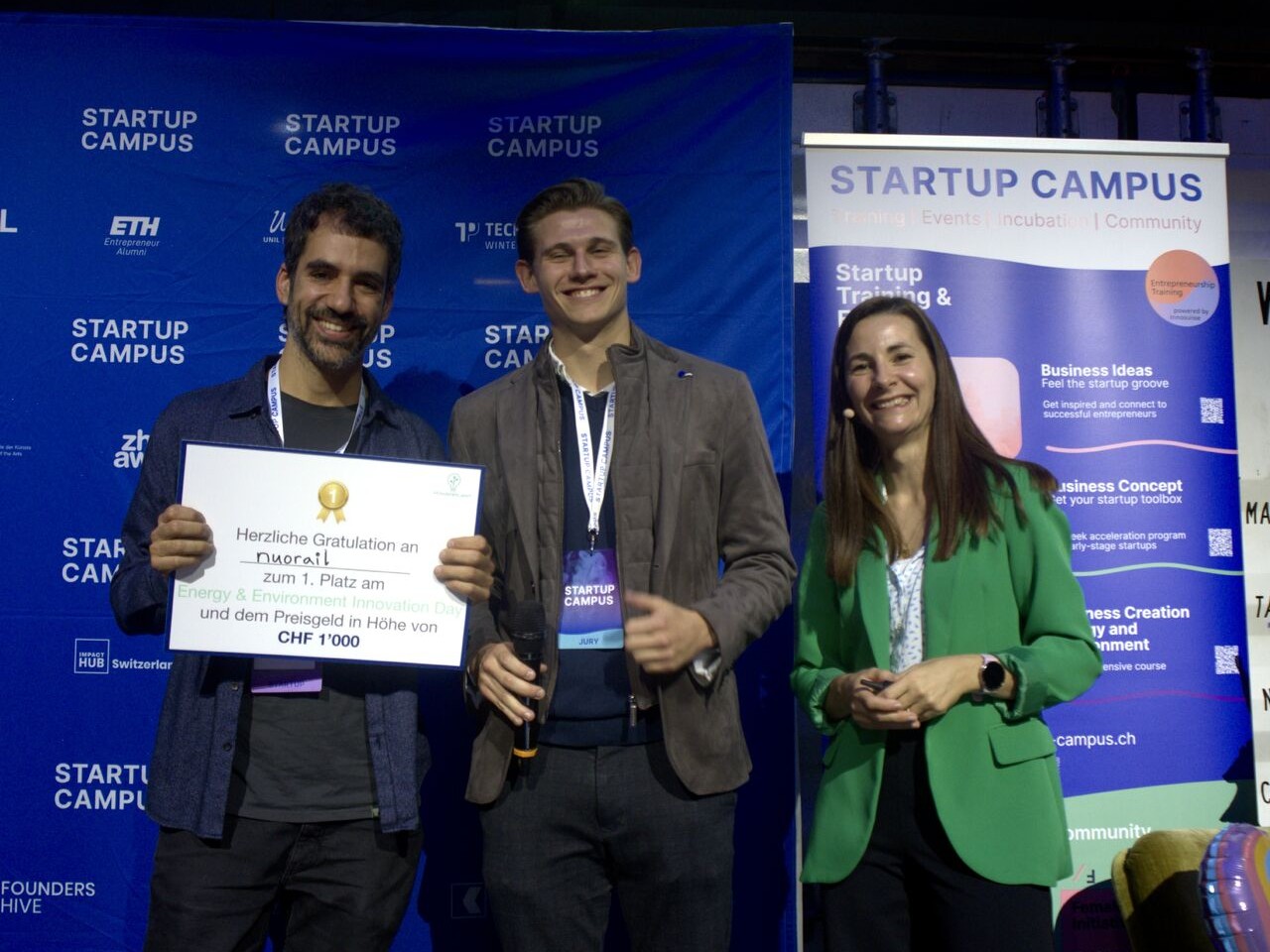 First prize at the Energy & Environment Innovation Day of STARTUP CAMPUS
